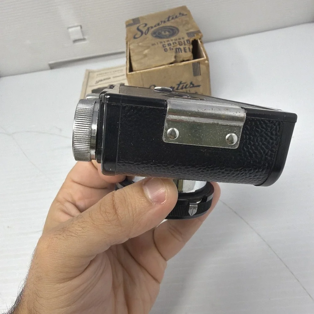 Spartus Falcon Bakelite Miniature 127 Film Camera Utility Mfg W/ Box And Manual
